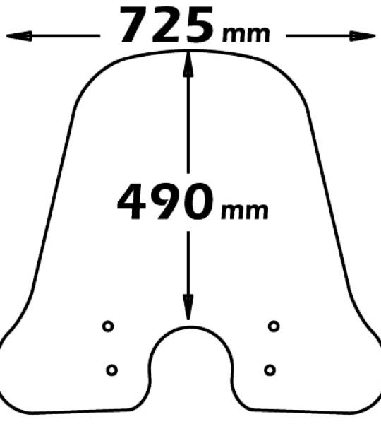 Parabrezza Classic Per Piaggio Vespa Lx 50/125/150 2005 - 2014 Fumè - cls300-FC-VESPA-LX-125