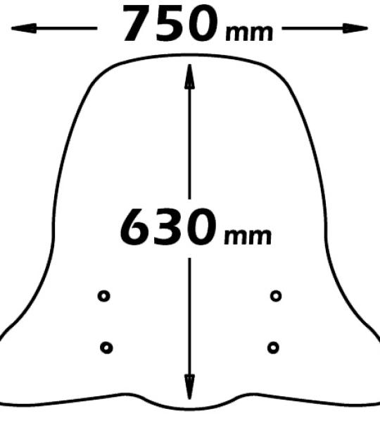 Parabrezza Classic Per Piaggio Beverly 125 / 200 - cls330-BEVERLY-250