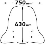 Parabrezza Media Protezione Per Piaggio Beverly 125 / 200 - e330-BEVERLY-200