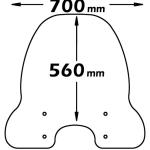 Parabrezza Media Protezione Per Piaggio Liberty - e340-ET4-150