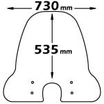 Parabrezza Media Protezione Per Liberty Con Serigrafia Anti Refrazione Solare TRASPARENTE - e342-LIBERTY-4T-125