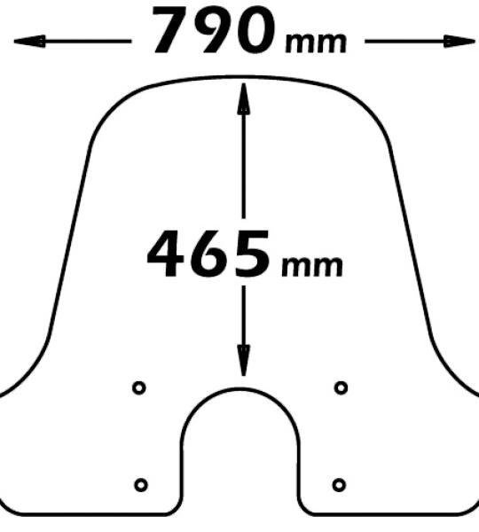 Parabrezza Classic Di Medie Dimensioni Per Piaggio Vespa Gt 125/200/250 2003-2012  300 Gts 2008 - 2021 - cls366-VESPA-GTS-300
