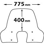 Parabrezza Media Protezione Per Piaggio Beverly 125 E 300 / Beverly Rst 350   - sc4079-BEVERLY-300i