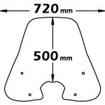 Parabrezza Media Protezione Per Piaggio Fly - sc4105-FLY-4V-4T-50