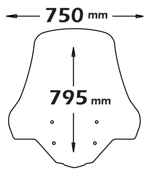 Parabrezza Alta Protezione Per Piaggio Mp3 350 - SC4178-MP3-HPE-ABS-ASR-SPORT-ADVANCED-500
