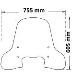 Parabrezza Media Protezione Per Piaggio Beverly 300- 400 Hpe 2021 - 2022 - SC4201-BEVERLY-HPE-400