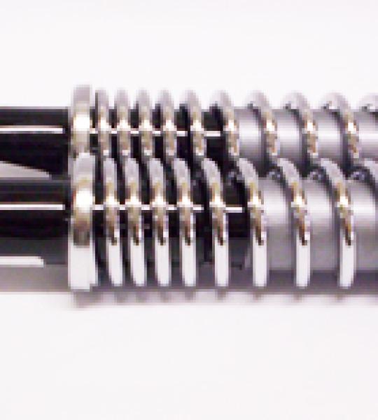 Coppia ammortizzatori meccanici c/molla cromata regolabili 260mm - 2983260