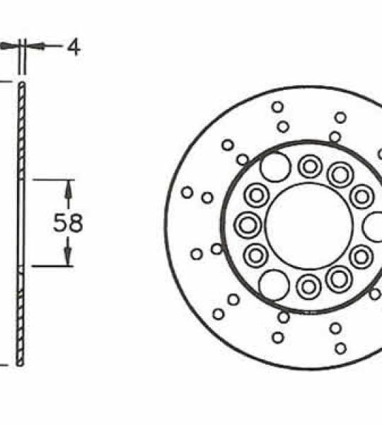 Freno a disco Piaggio - Typhoon - Storm - NRG - NTT (anteriore) - 55927