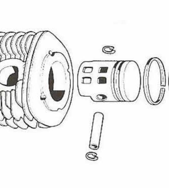 Kit cilindro e pistone Ape TM P703 - 56079