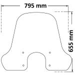 Parabrezza Classic Per Vespa Gts 300 2023 TRASPARENTE - cls4133-VESPA-GTS-125