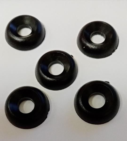 Kit 5 Rondelle Nere in Nylon Foro mm 5 D. mm 15 Spessore mm 3,5 Vari Montaggi per Piaggio Vari Modelli - PBG197-4