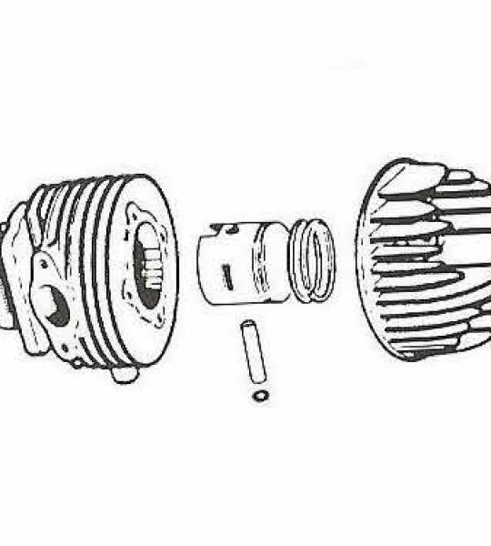 kit cilindro e pistone Vespa 50 - PK50 e Ape 50 a 50 cc. - Elabo - 56065