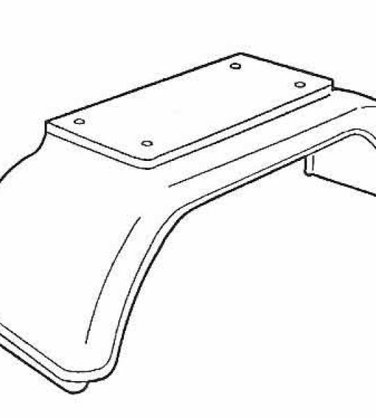 Parafango posteriore - Ape 50 - Nero - 91285 N